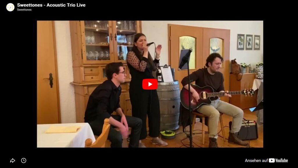 Link zum Youtubevideo Sweettones Unplugged Live Mitschnitt.
